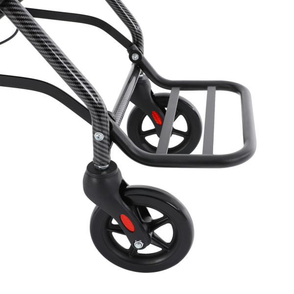 Black Foldable Transport Wheelchair, Portable Traveling Wheelchair, Folding Transport Wheelchair with Storage Bag