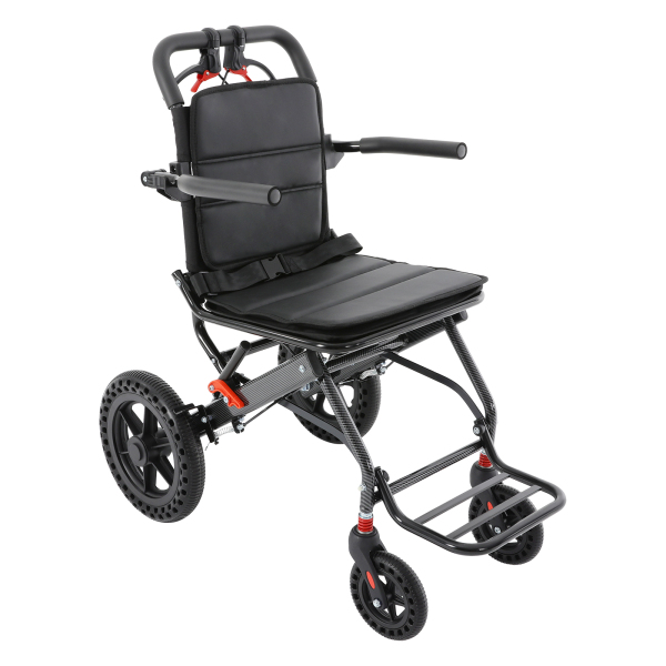 100kg Honeycomb Tires Foldable Transport Wheelchair, Portable Traveling Wheelchair with Storage Bag 100kg Honeycomb Tires Foldable Transport Wheelchair, Portable Traveling Wheelchair with Storage Bag