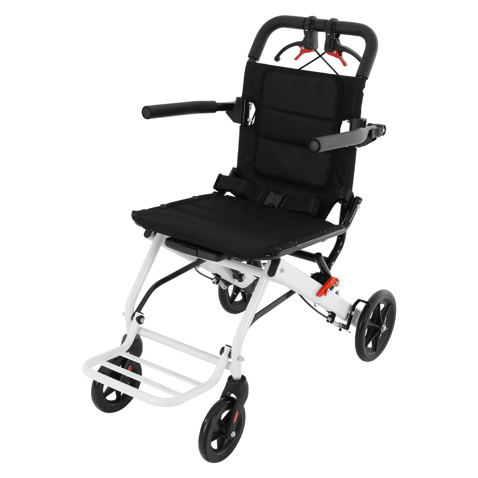 Lightweight Folding Transport Wheelchair, Folding Transport Wheelchair with Travel Bag, Portable Travel Wheelchair for Walking, Outings, Travel Lightweight Folding Transport Wheelchair, Folding Transport Wheelchair with Travel Bag, Portable Travel Wheelchair for Walking, Outings, Travel