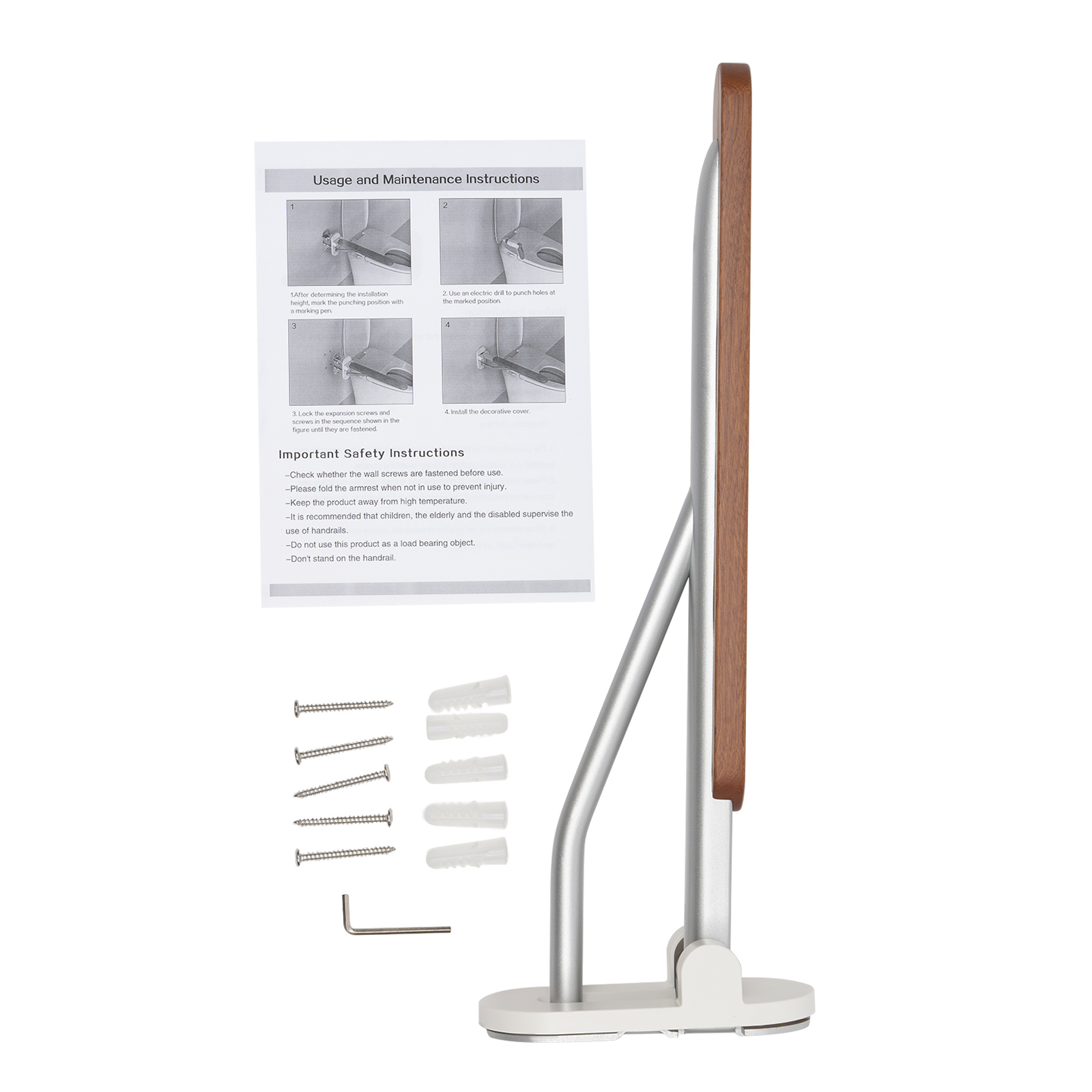 Foldable Toilet Grab Bar Wall Mounted Toilet Safety Bar Toilet Handrail for Elderly & Disabled & Pregnant 18.3*2.36*0.79 inches up to 330.69 lbs Foldable Toilet Grab Bar Wall Mounted Toilet Safety Bar Toilet Handrail for Elderly & Disabled & Pregnant 18.3*2.36*0.79 inches up to 330.69 lbs
