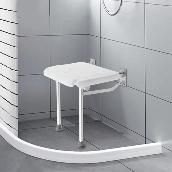 Folding Shower Seat For Wall Mount Bath Chair Shower Stool Folding Shower Seat For Elderly Pregnant Women Disabled Maximum Load 100 KG Folding Shower Seat For Wall Mount Bath Chair Shower Stool Folding Shower Seat For Elderly Pregnant Women Disabled Maximum Load 100 KG