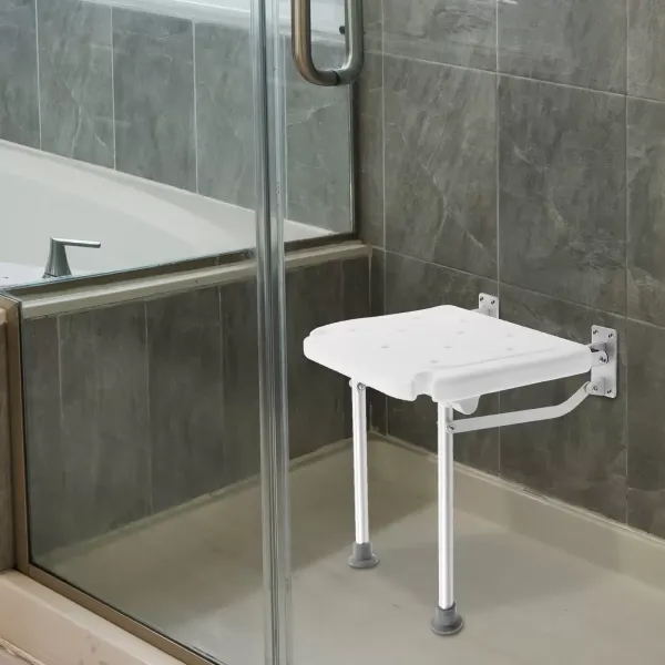 Folding Shower Seat For Wall Mount Bath Chair Shower Stool Folding Shower Seat For Elderly Pregnant Women Disabled Maximum Load 100 KG Folding Shower Seat For Wall Mount Bath Chair Shower Stool Folding Shower Seat For Elderly Pregnant Women Disabled Maximum Load 100 KG