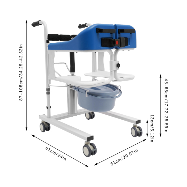 CNCEST Hydraulic Patient Lifting Wheelchair for Home Transport Wheelchair Patient Lift Wheelchair For Families Nursing Homes And Hospitals