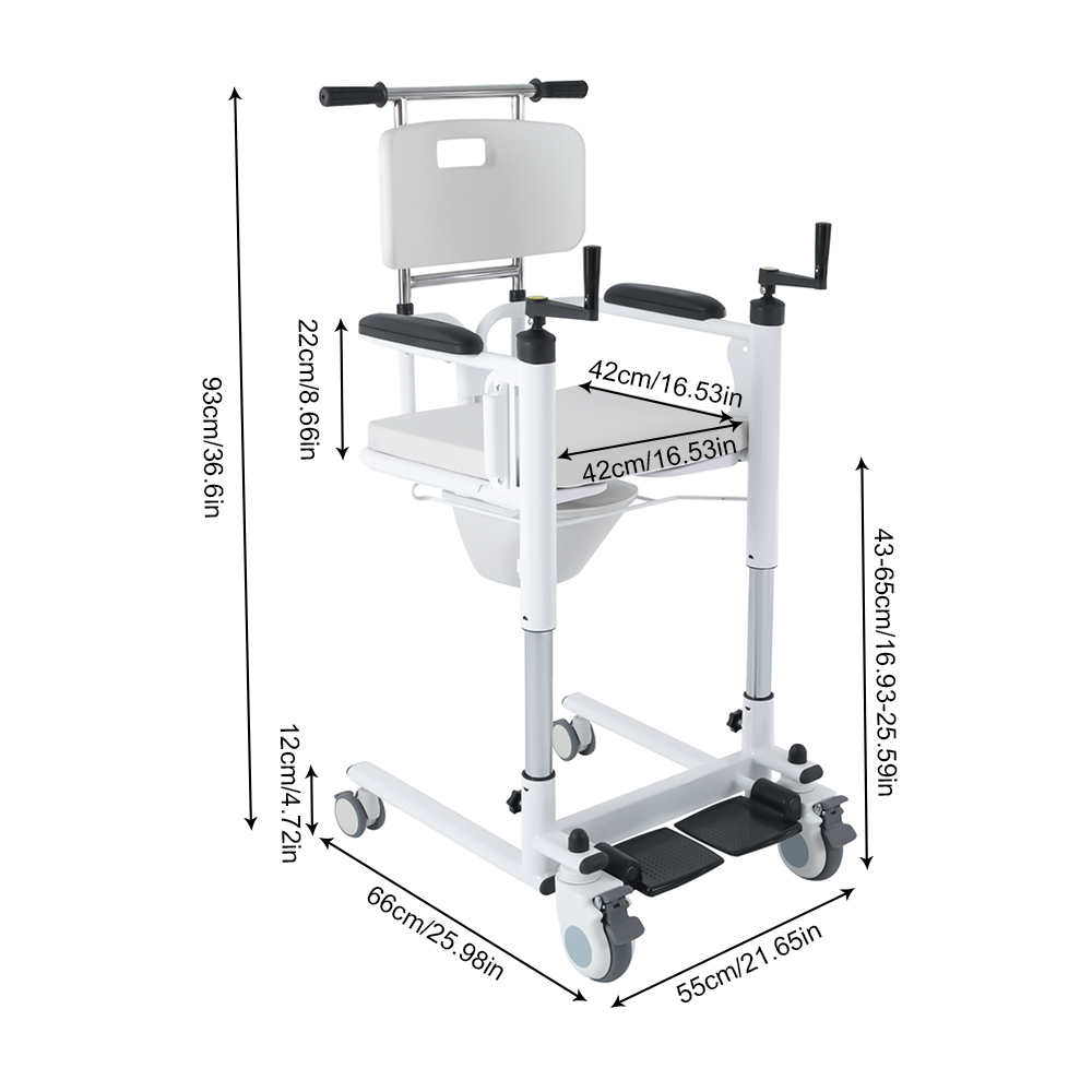 Patient Transfer Lift Wheelchair Patient Transfer Chair for Home (Manual Model) Patient Transfer Lift Wheelchair Patient Transfer Chair for Home (Manual Model)