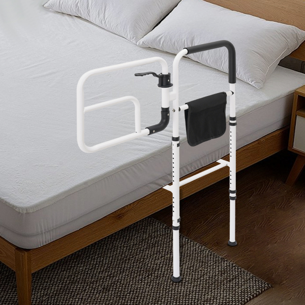 Adult Bed Rail Stand Aid, Elderly Bed Handle, Seniors Bed Grab Bar for row frame beds, flat frame beds