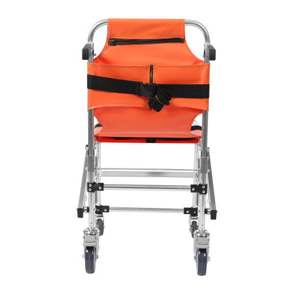 EMS Foldable Emergency Stair Chair, Stair Climbing Wheelchair, Folding Transportation Stair Chair - Orange