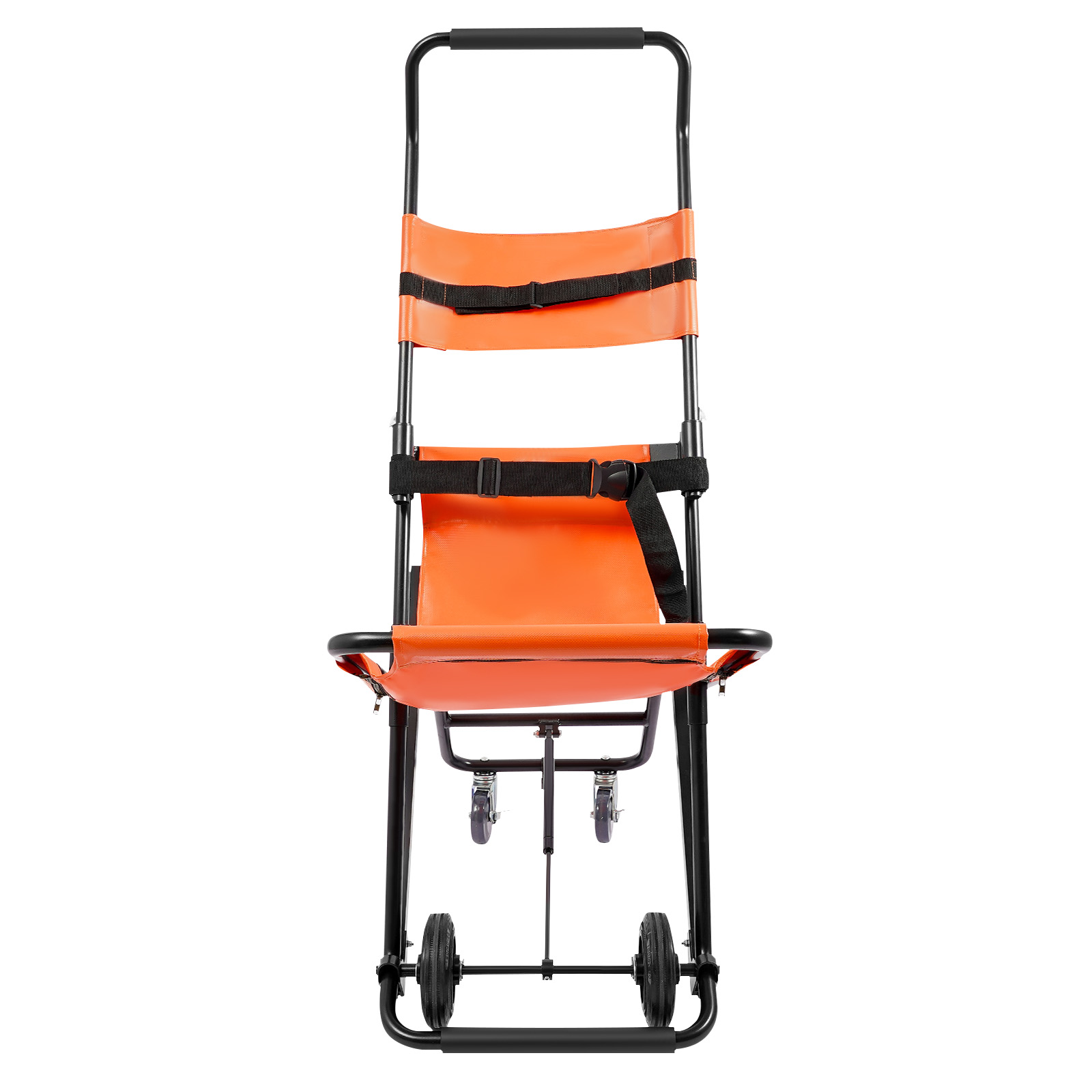 Manual Stair Chair, Foldable Emergency Stair Chair with Wheels, Portable Transport Stair Chair - Orange