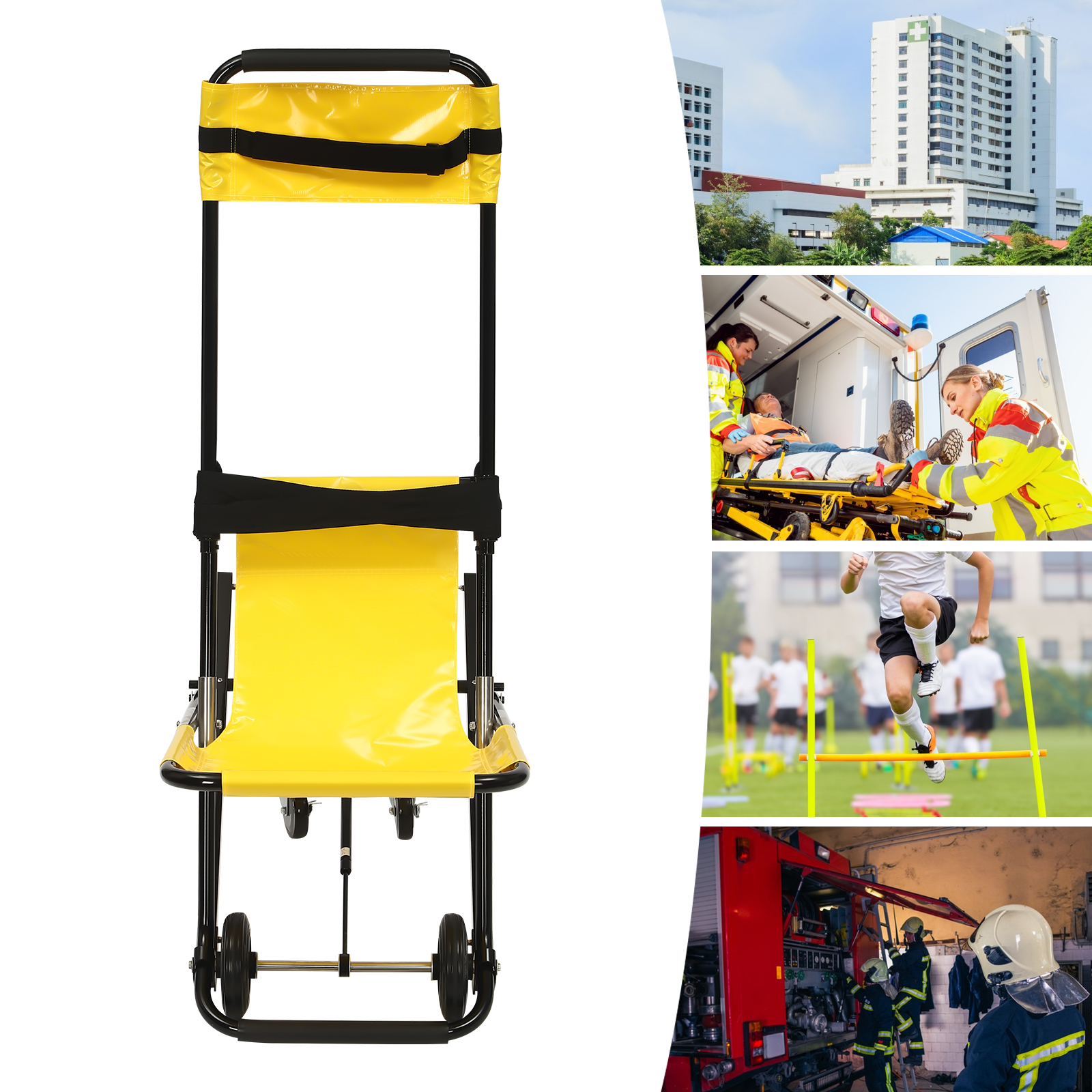 Manual Lift Stair Chair Portable Folding for Daily Commuting to Help Elderly on the Move Withstands 350.53 lbs Folding Evacuation Chair