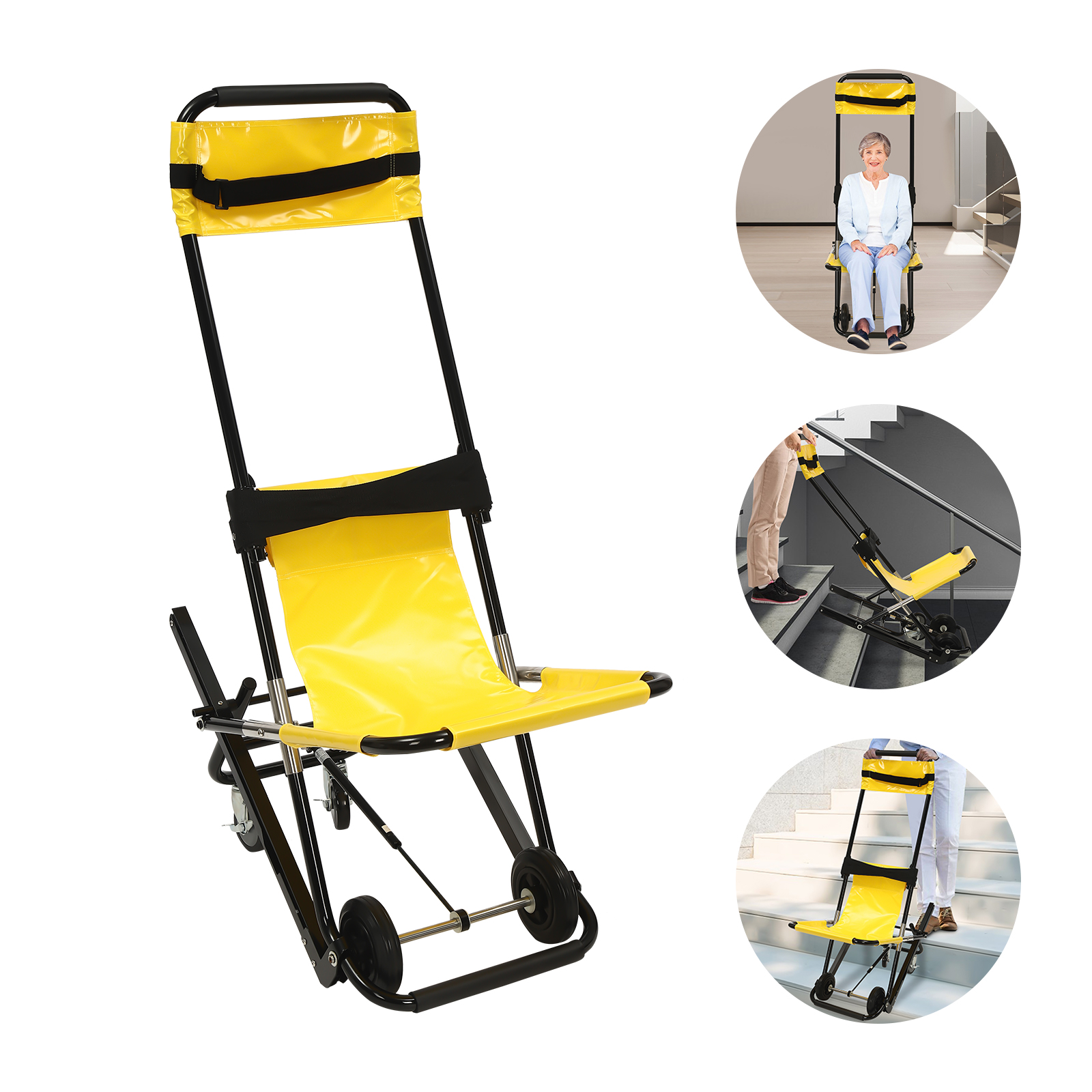 Manual Lift Stair Chair Portable Folding for Daily Commuting to Help Elderly on the Move Withstands 350.53 lbs Folding Evacuation Chair Manual Lift Stair Chair Portable Folding for Daily Commuting to Help Elderly on the Move Withstands 350.53 lbs Folding Evacuation Chair