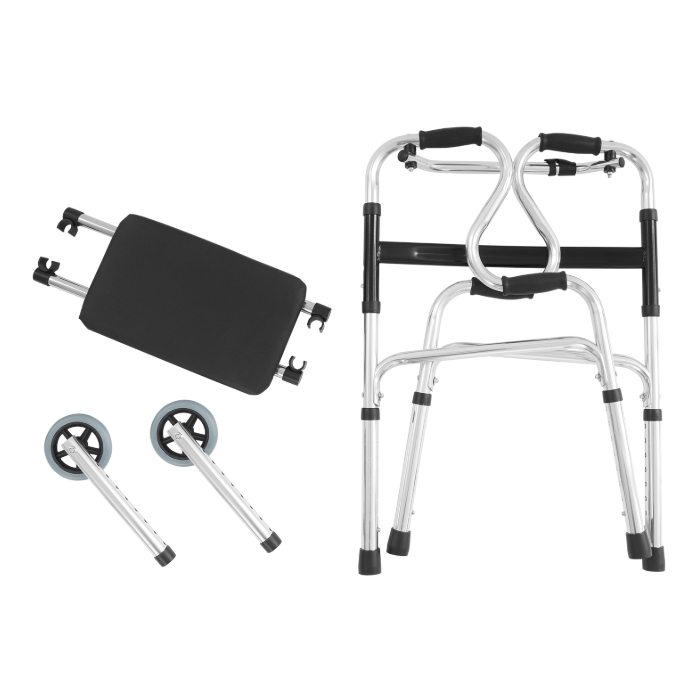 Adjustable wheeled walker, foldable walker for the elderly, standing walker Adjustable wheeled walker, foldable walker for the elderly, standing walker