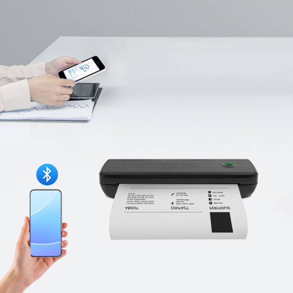 L81 Thermal Inkless Bluetooth Thermal Printer, Portable Thermal Printer, Thermal Printer - Black
