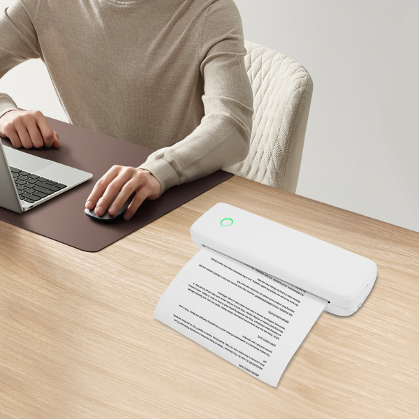 L81 Thermal Inkless Bluetooth Thermal Printer, Portable Thermal Printer, Thermal Printer - White