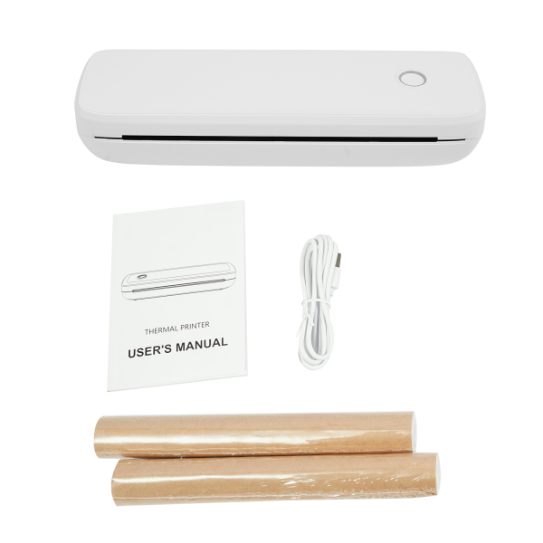 L81 Thermal Inkless Bluetooth Thermal Printer, Portable Thermal Printer, Thermal Printer - White