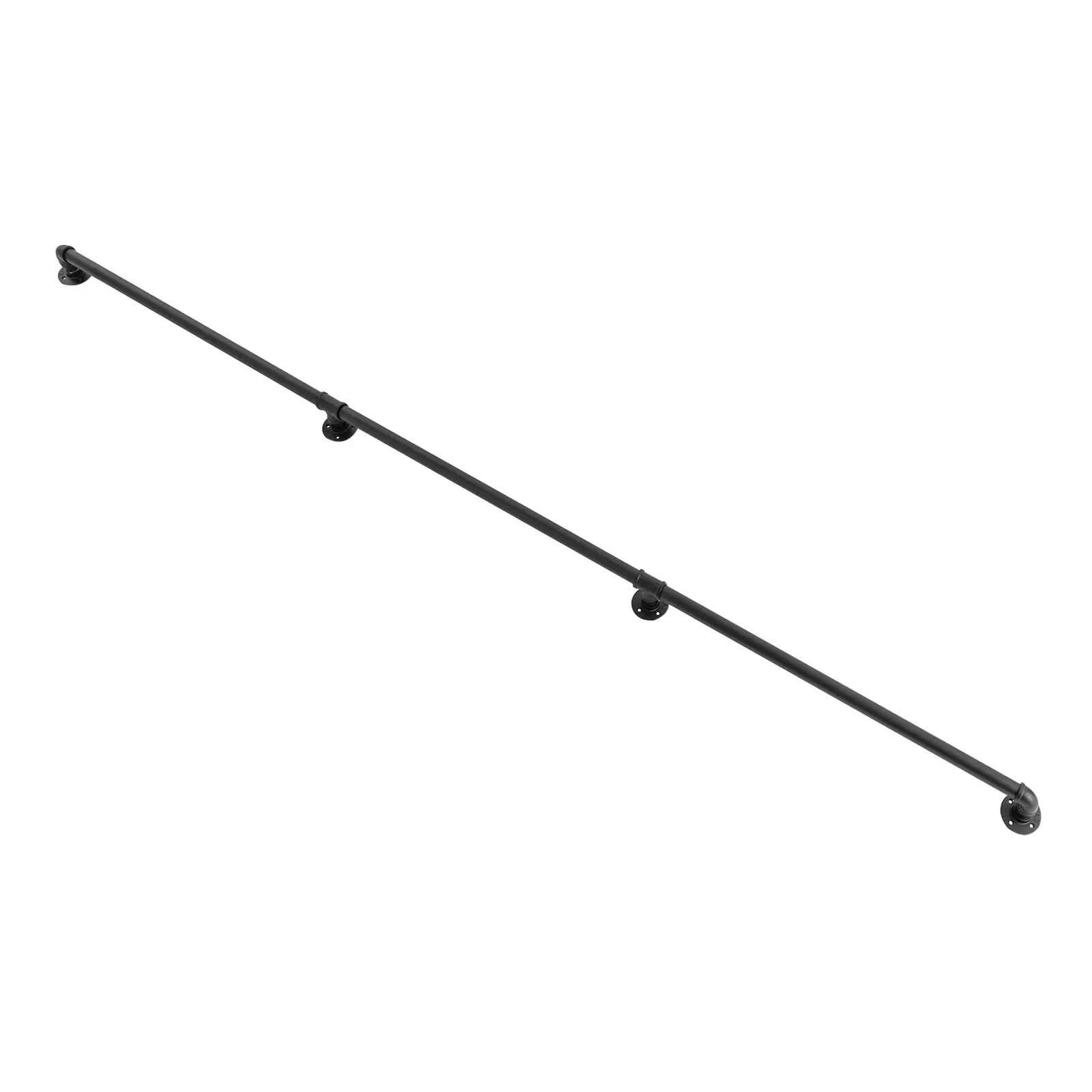 9FT Stair Handrail, Metal Staircase Handrail, Industrial Hand Rail for Installation on Stairs, Attic, Foot Railings 9FT Stair Handrail, Metal Staircase Handrail, Industrial Hand Rail for Installation on Stairs, Attic, Foot Railings