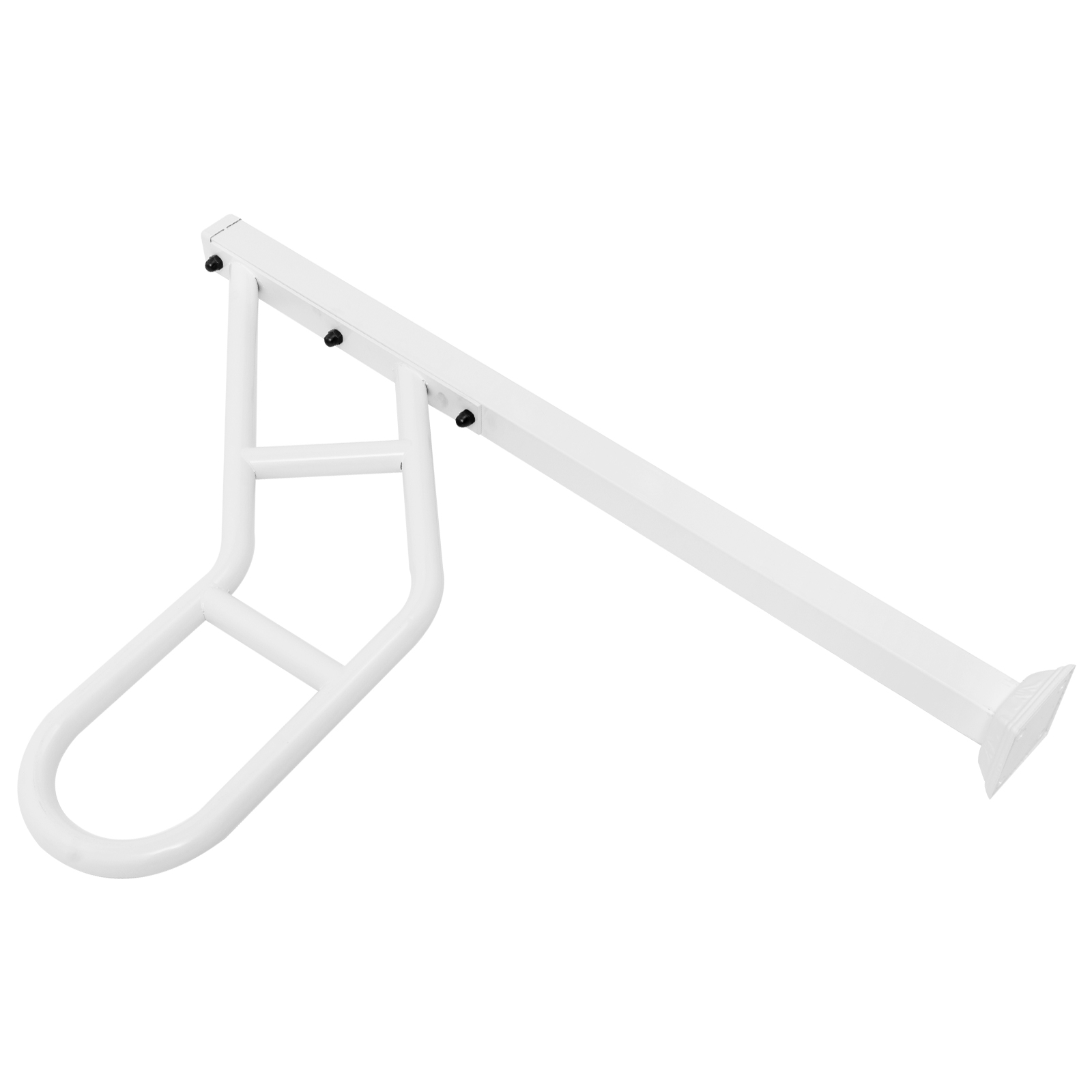 Single post railing, Exterior stair railing for stair treads, U-shaped stair railing, White Single post railing, Exterior stair railing for stair treads, U-shaped stair railing, White