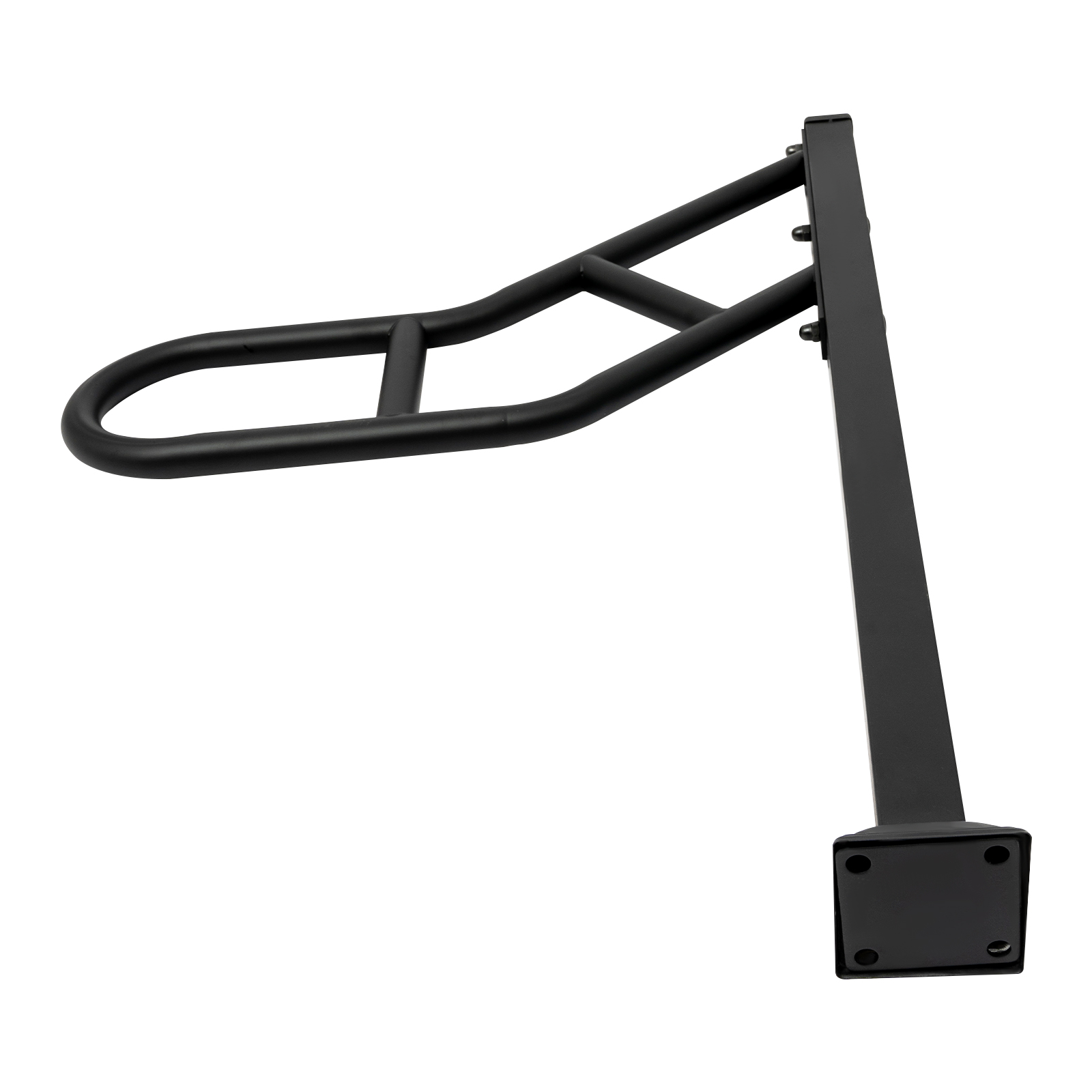 Single post railing, Exterior stair railing for stair treads, U-shaped stair railing, Black Single post railing, Exterior stair railing for stair treads, U-shaped stair railing, Black