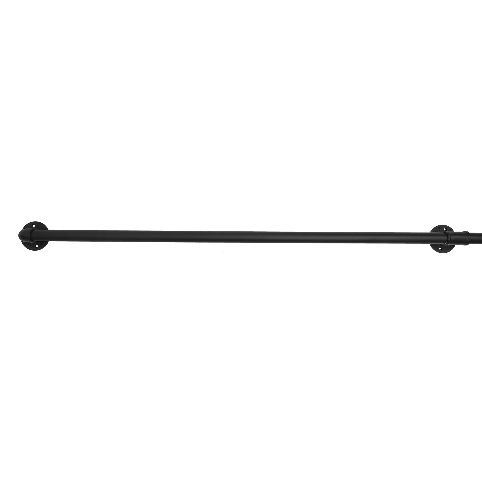 Stair Handrails Pipe Railing Heavy Duty Metal with Load Bearing Capacity Sturdy Construction 12 Ft 3 Sections for Wood Vinyl Brick Stucco Black