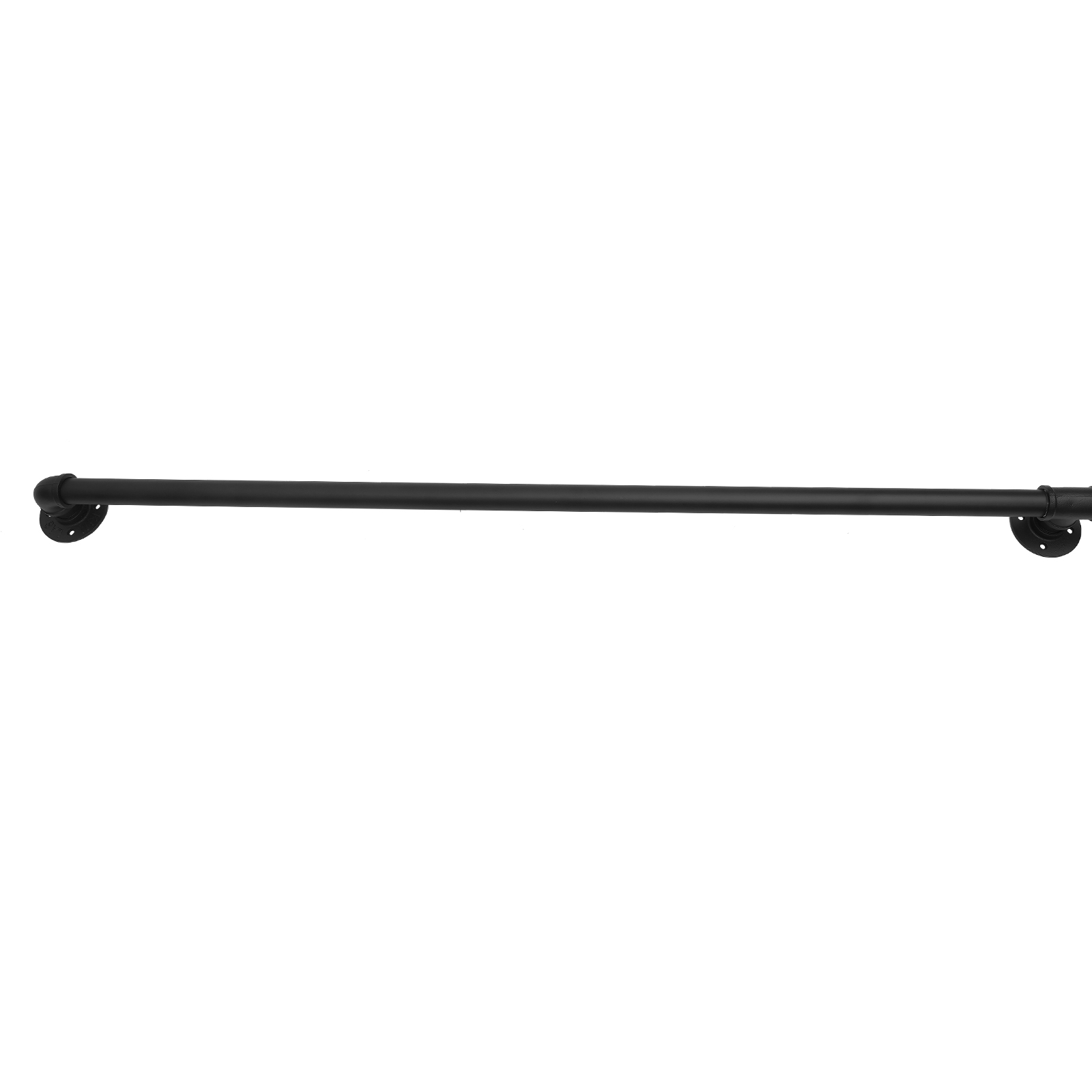 Stair Handrails Pipe Railing Heavy Duty Metal with Load Bearing Capacity Sturdy Construction 12 Ft 3 Sections for Wood Vinyl Brick Stucco Black
