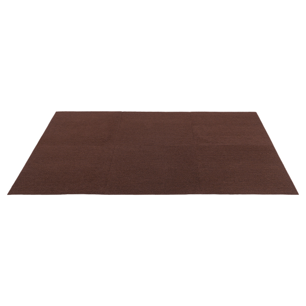 Square Carpet Floor Carpet Adsorption Type Self-adhesive Carpet Suitable For Restaurants Family Rooms Corridors Game Rooms 20pcs 20x20 Inch Brown