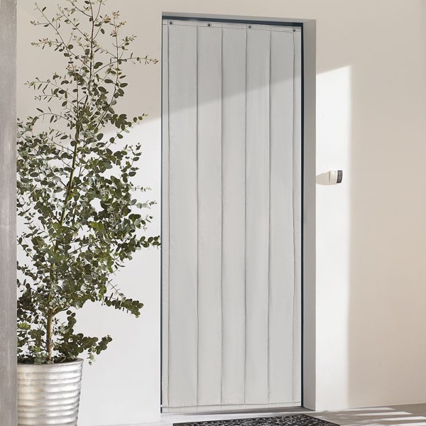 Thermal Insulated Door Curtain, Winter Door Cover Screen, Soundproof Blanket, Privacy Curtains- 35.5*79- Gray