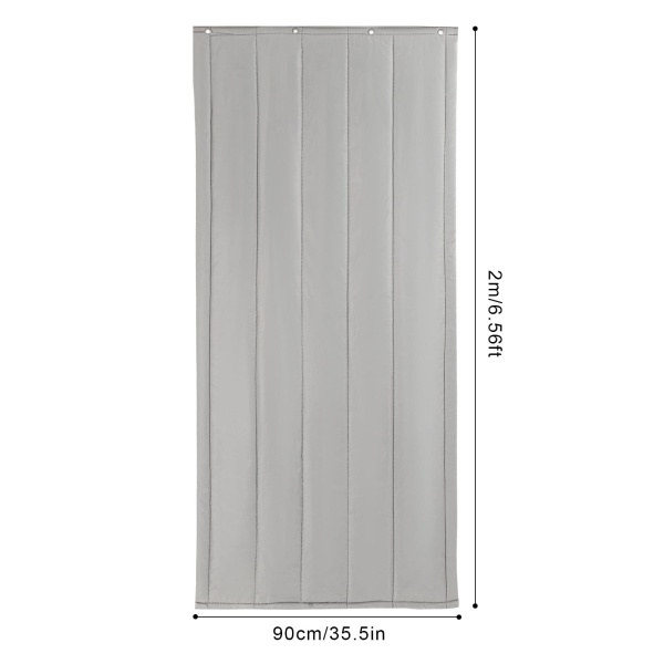 Thermal Insulated Door Curtain, Winter Door Cover Screen, Soundproof Blanket, Privacy Curtains- 35.5*79- Gray