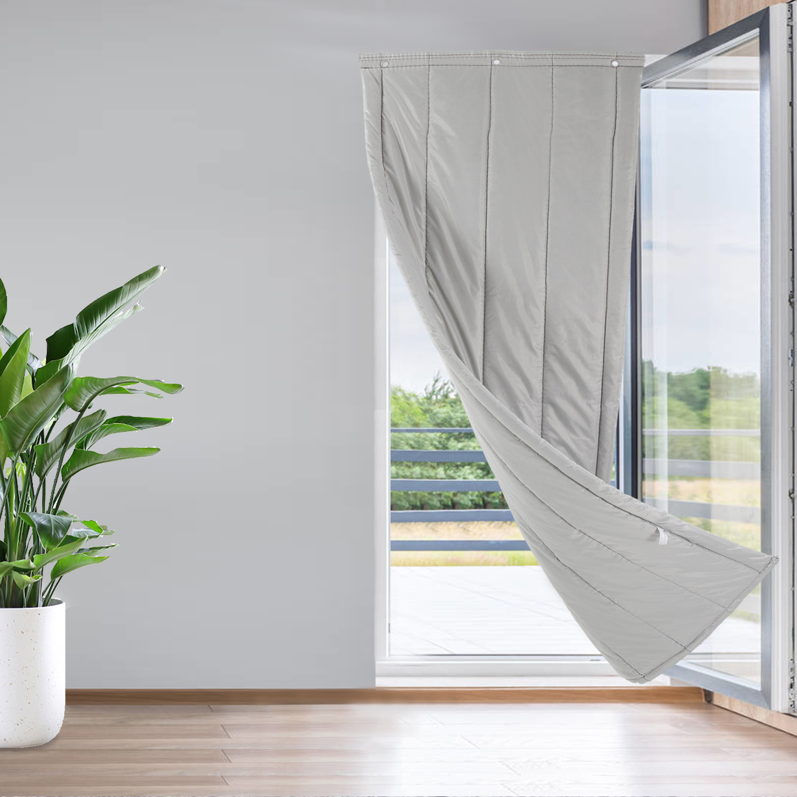Thermal Insulating Door Curtain, Insect Screen for Winter Door Covering, Soundproofing Blanket, 70*200cm, Gray Thermal Insulating Door Curtain, Insect Screen for Winter Door Covering, Soundproofing Blanket, 70*200cm, Gray