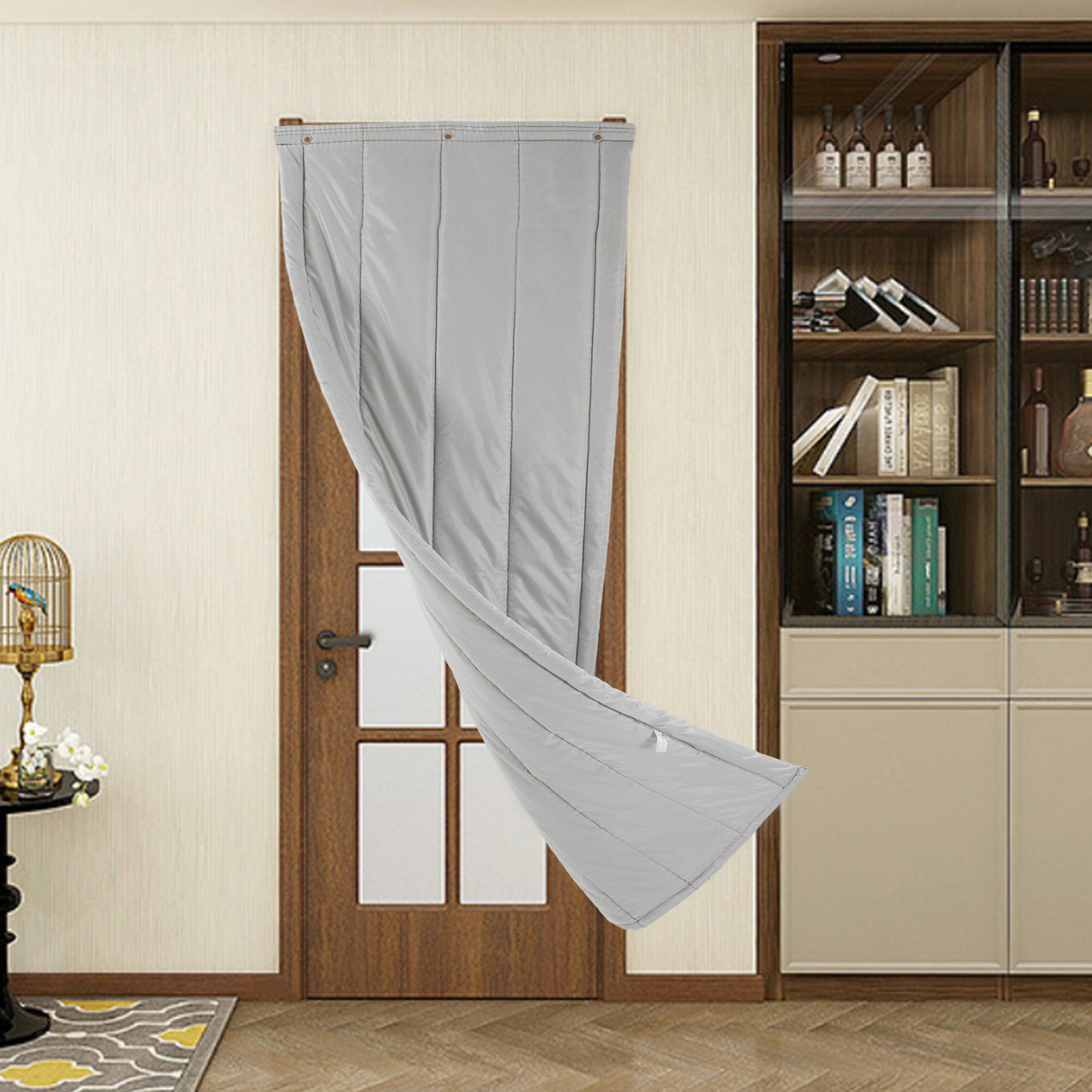 Thermal Insulating Door Curtain, Insect Screen for Winter Door Covering, Soundproofing Blanket, 70*200cm, Gray Thermal Insulating Door Curtain, Insect Screen for Winter Door Covering, Soundproofing Blanket, 70*200cm, Gray