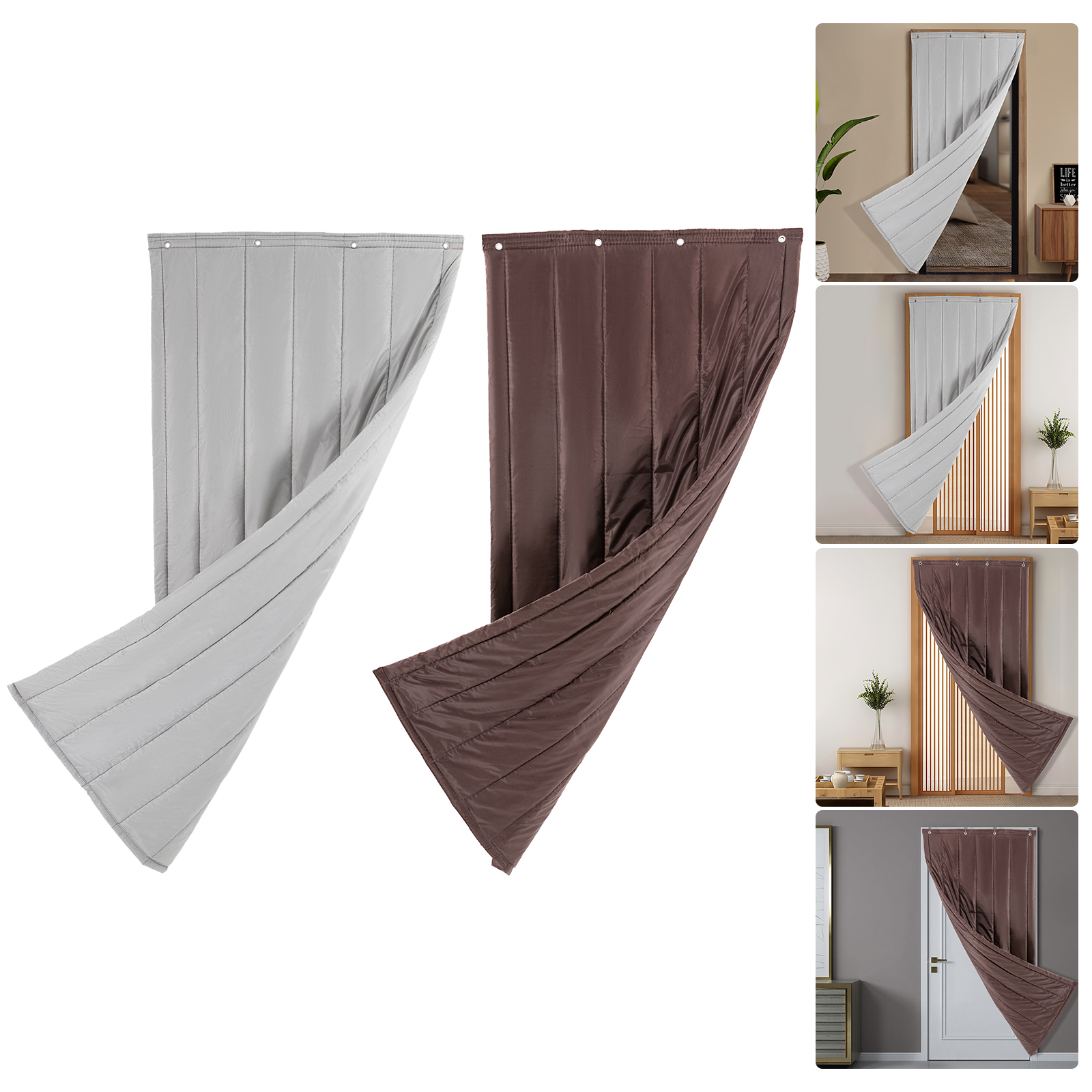 39.5*83 Inch Door Curtain - Brown Thermal Insulated Door Curtain 39.5*83 Inch Door Curtain - Brown Thermal Insulated Door Curtain