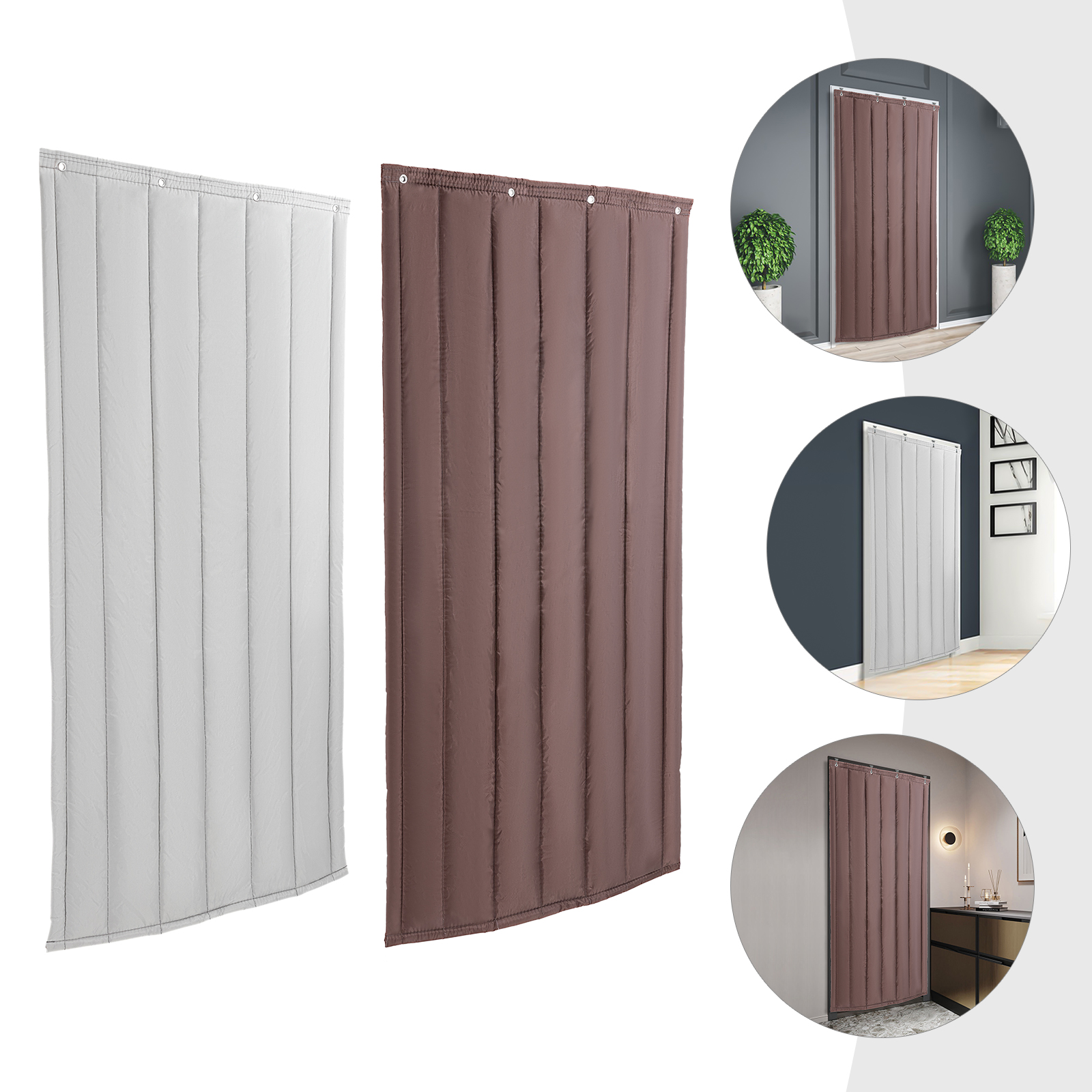 39.5*83 Inch Door Curtain - Brown Thermal Insulated Door Curtain 39.5*83 Inch Door Curtain - Brown Thermal Insulated Door Curtain