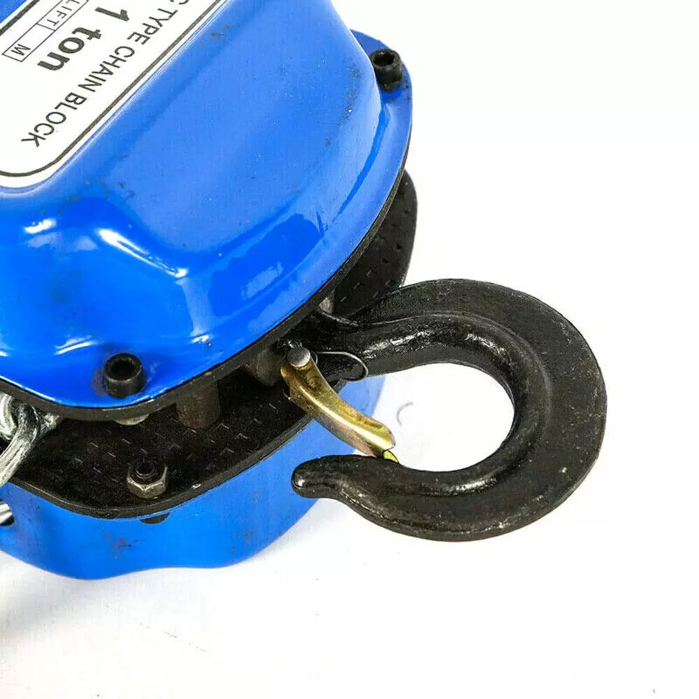 4m Professional Chain Hoist 1000 Kg Galvanized Crane with Robust Swivel Hooks Up to 1 Tone Blue for Elevator Motor Construction Installation Machinery 4m Professional Chain Hoist 1000 Kg Galvanized Crane with Robust Swivel Hooks Up to 1 Tone Blue for Elevator Motor Construction Installation Machinery