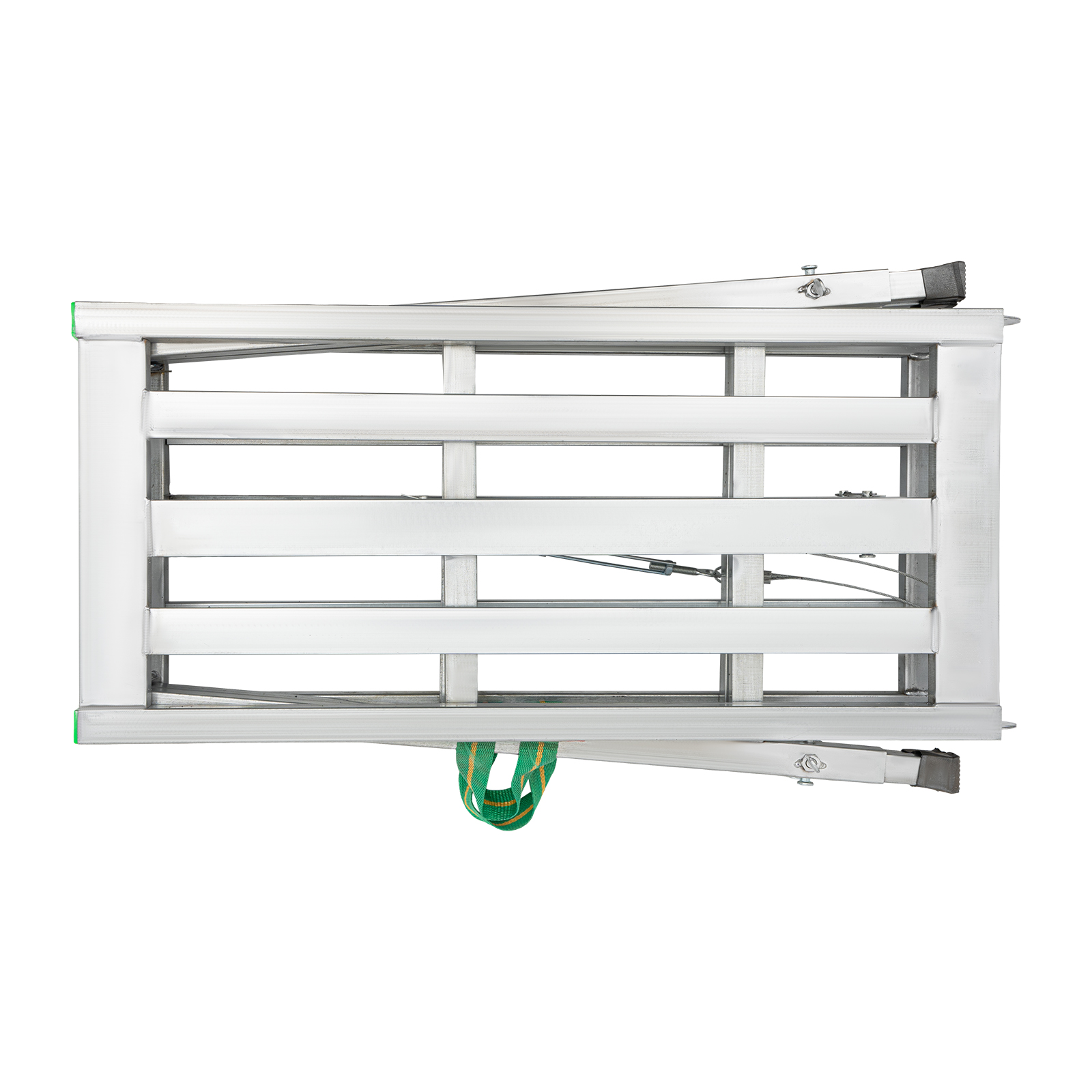 Adjustable Work Platform Steel Step Ladder Portable Folding Scaffolding Platform For Cleaning RVs Painting High Walls Cleaning 4.59*1.31ft Silver