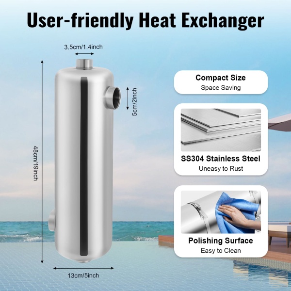 Heat Exchanger, Swimming Pool Heat Exchanger, Pool Heater