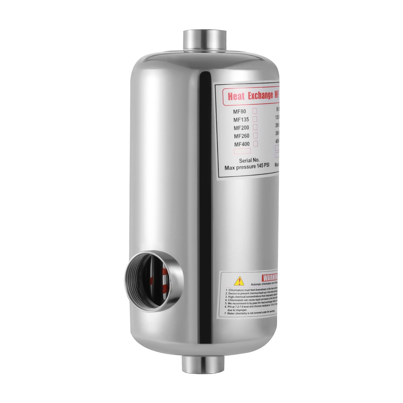 Pool heat exchanger, 28kW stainless steel pool heat exchanger, for pools, spas, hot tub heating, radiant heating, solar hot water, etc Pool heat exchanger, 28kW stainless steel pool heat exchanger, for pools, spas, hot tub heating, radiant heating, solar hot water, etc