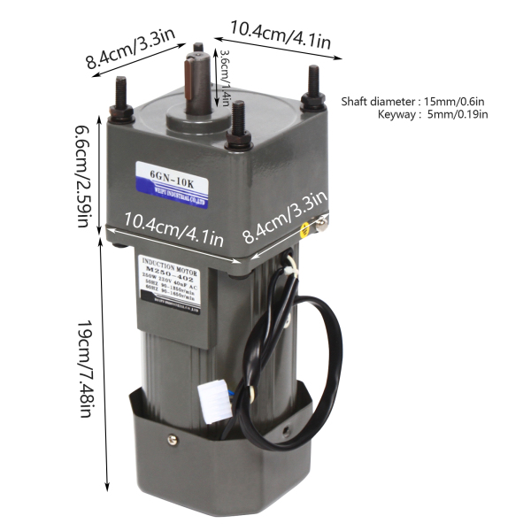 135rpm 220V AC Motor Mini Gearbox Electric Motor High Torque 220V Geared Motor Reduction Motor Reversible