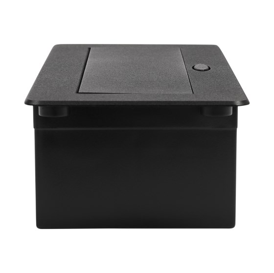 Pop-up socket with 2 USB, foldable, for kitchen/desk/workbench, black Pop-up socket with 2 USB, foldable, for kitchen/desk/workbench, black
