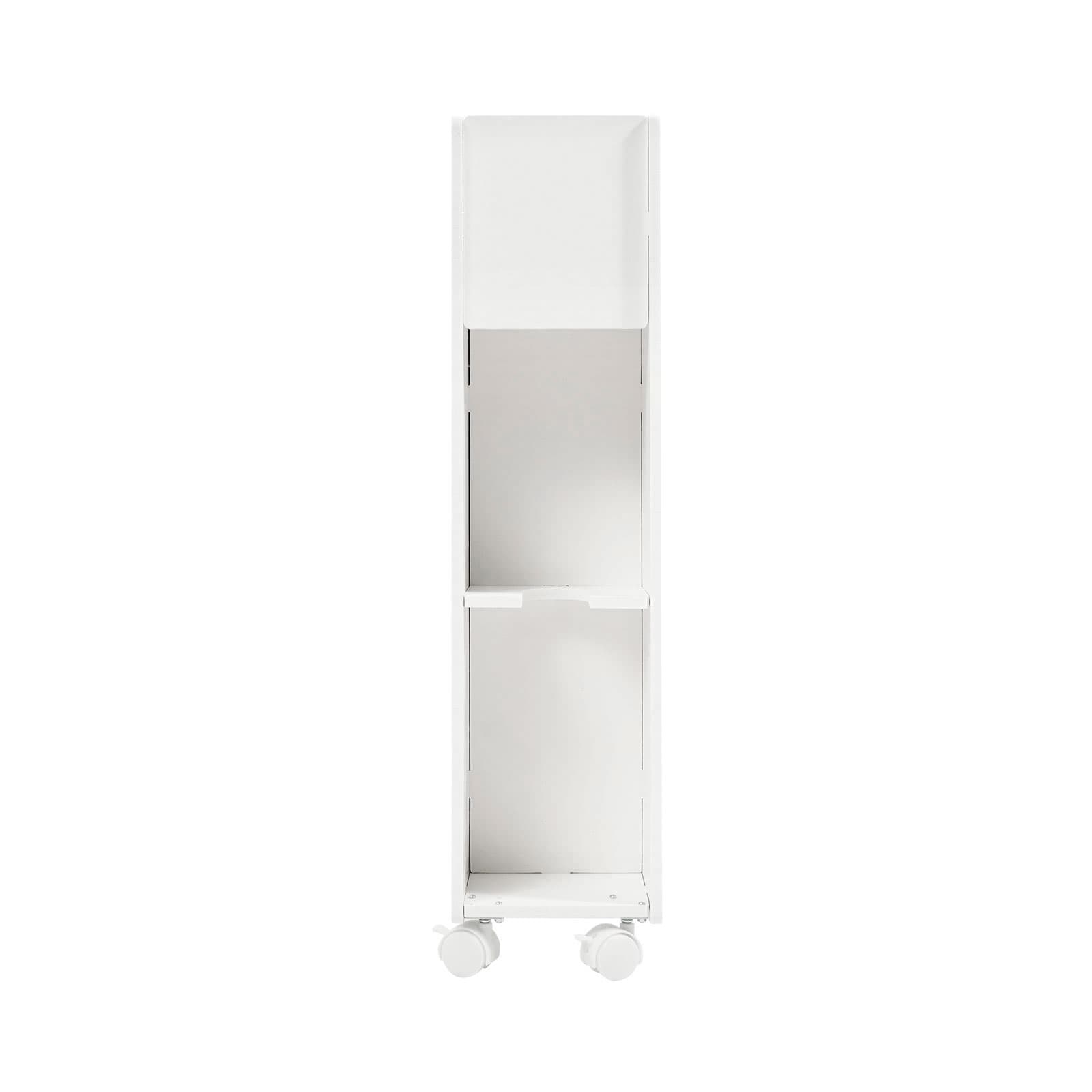 Toilet side cabinet-white BG231 medium,Bathroom Cabinet, Narrow Bathroom Shelf, Rolling Container 