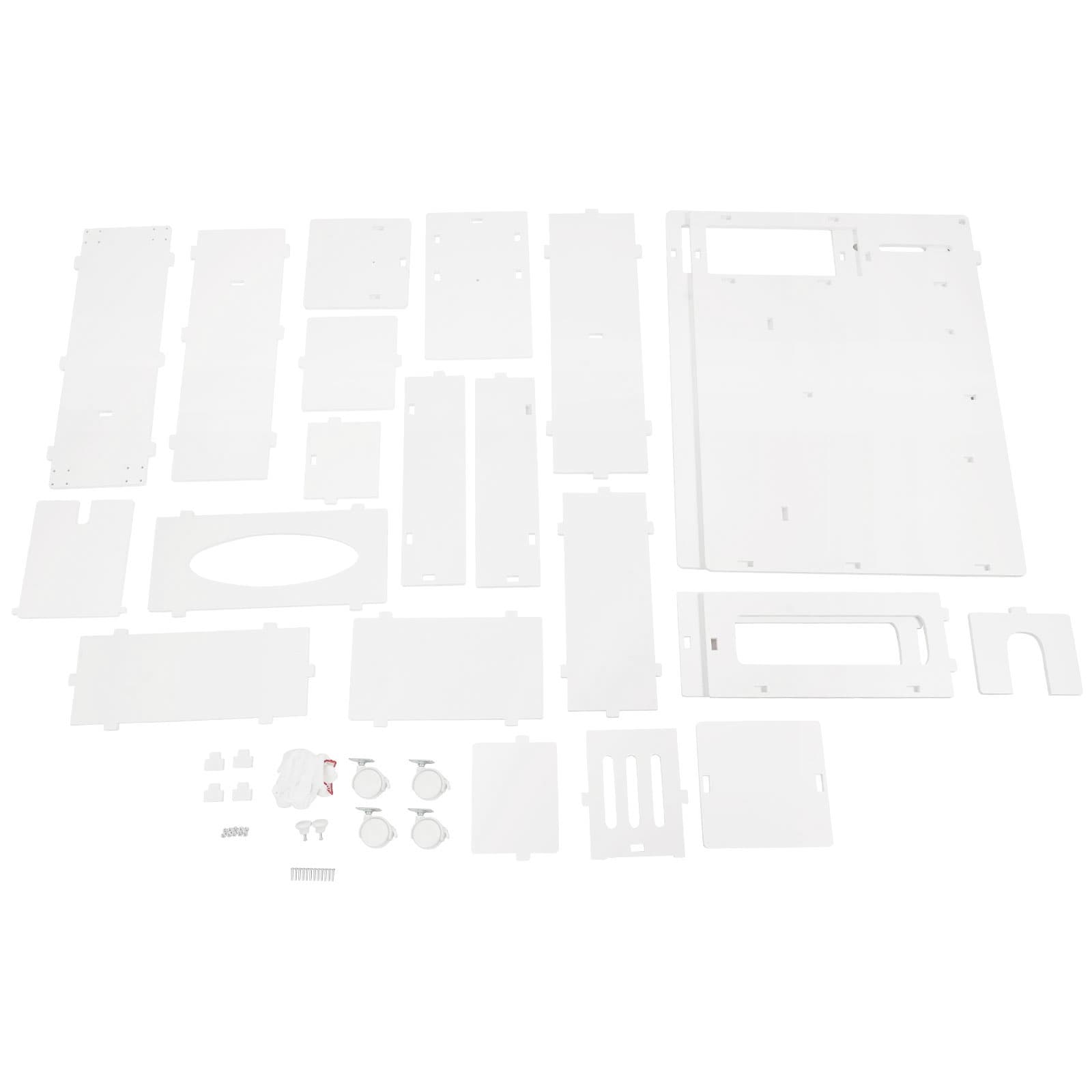 Toilet side cabinet-white BG231 medium,Bathroom Cabinet, Narrow Bathroom Shelf, Rolling Container 