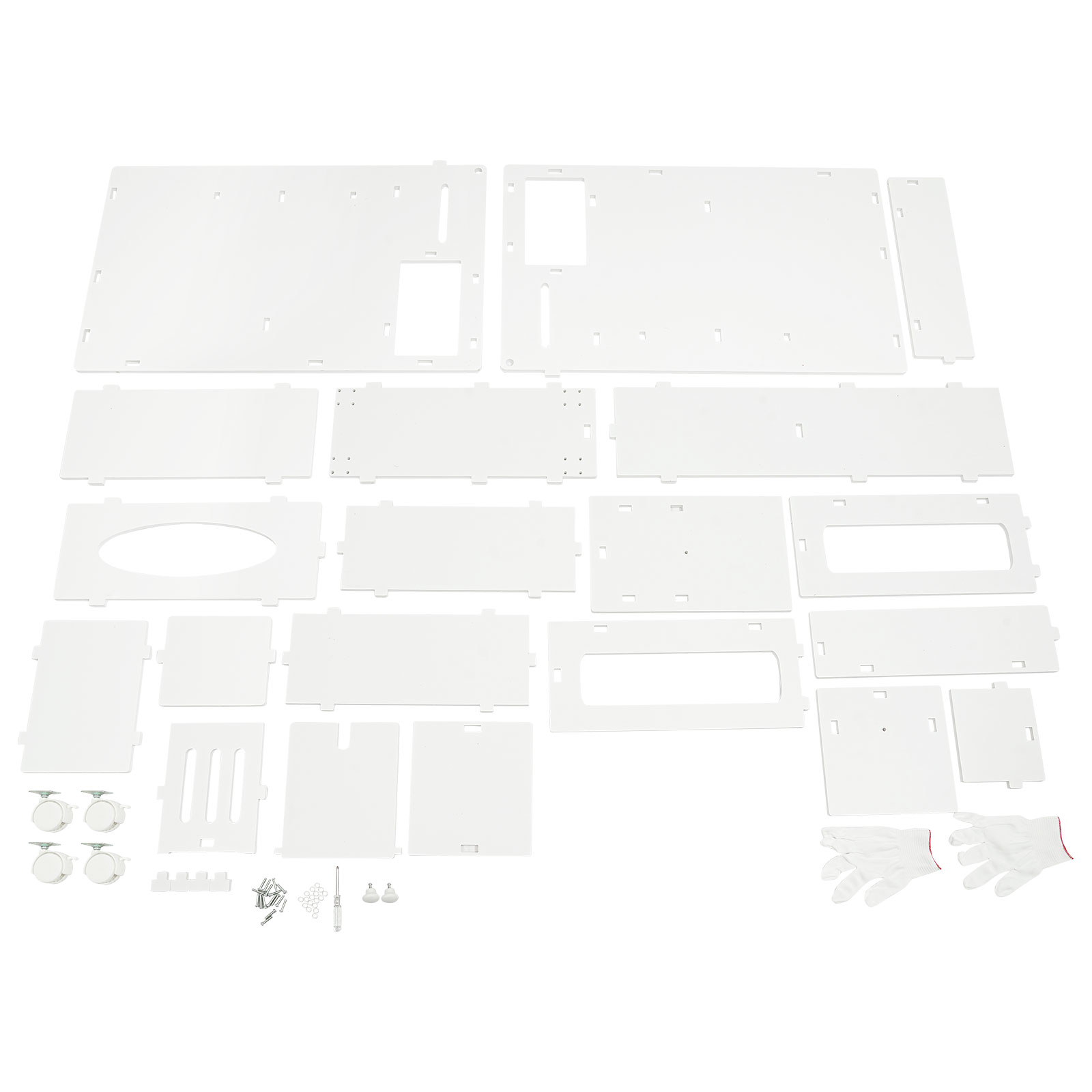 19 cm wide bathroom cabinet, toilet side cabinet - white BG231 brushless