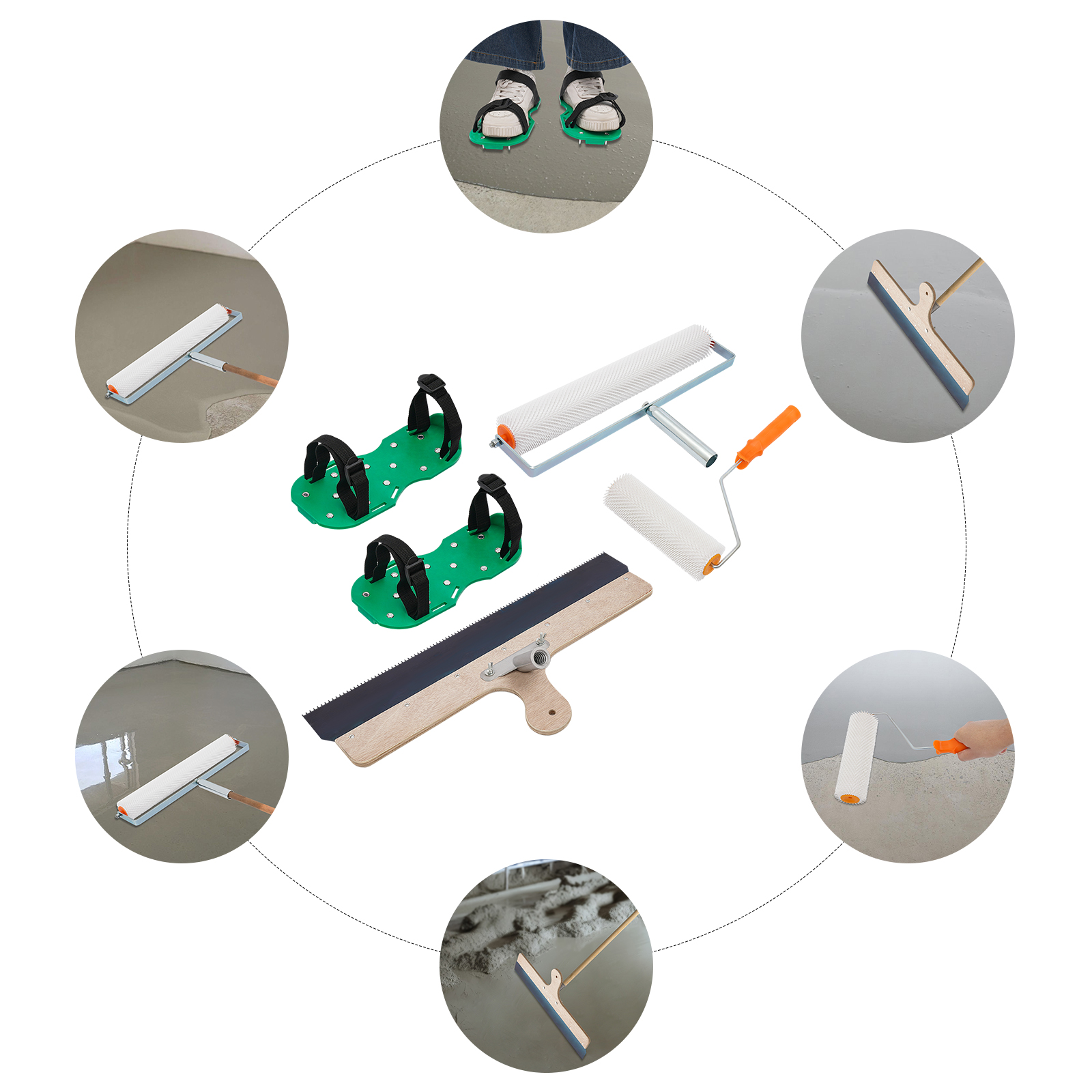 Self-levelling Cement Tool Kit, Cement Floor Leveling Tools Kit, Self Leveling Tools