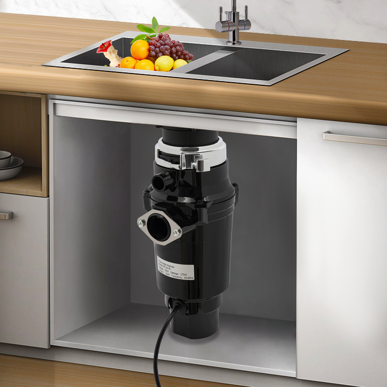Food Garbage Disposal Food Waste Disposer Kitchen Sink Garbage Disposer (Black) Food Garbage Disposal Food Waste Disposer Kitchen Sink Garbage Disposer (Black)
