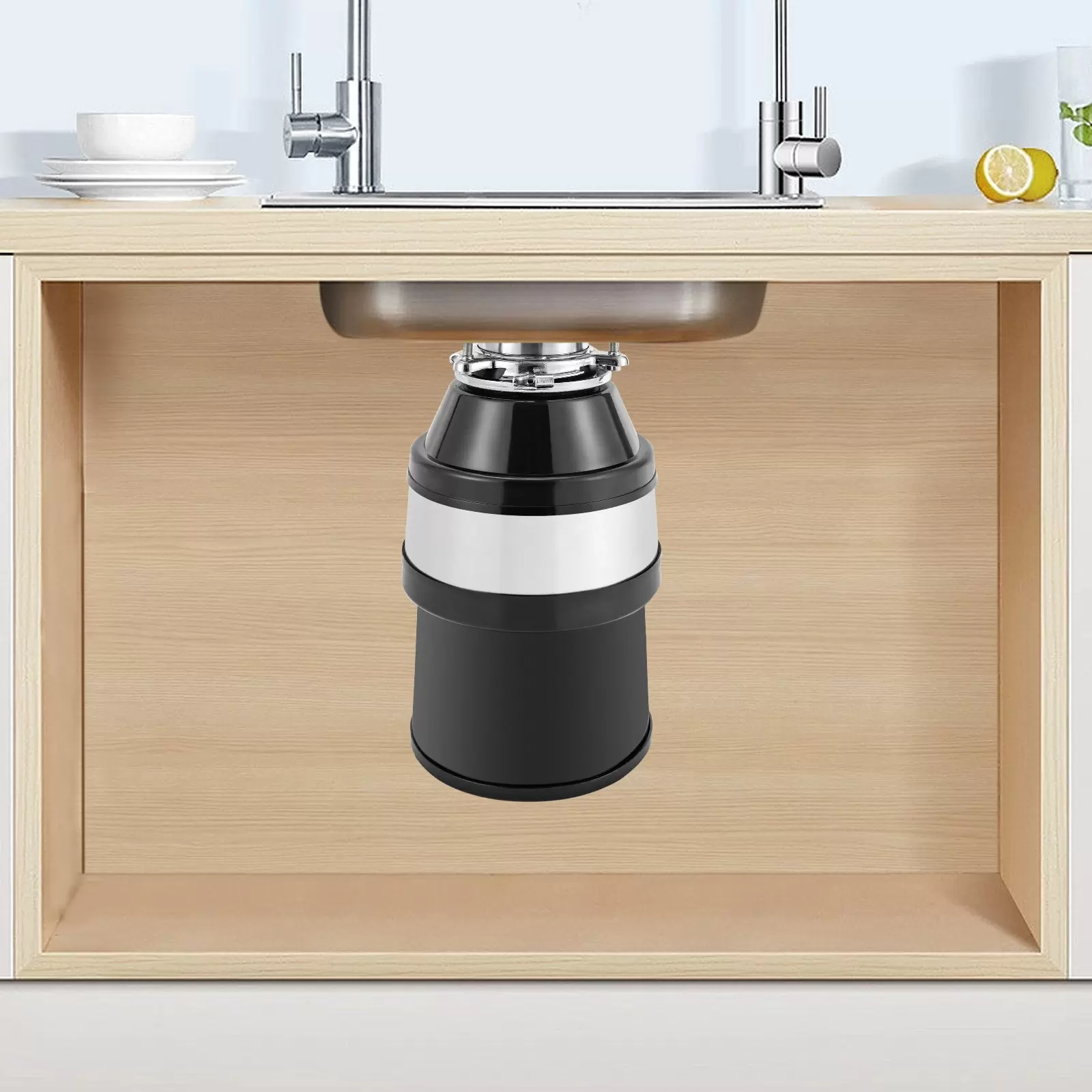 Garbage Disposer Continuous Feed Food Waste Disposer Food Garbage Disposal Machine with 560W Pure Copper Motor Leakproof 3500RPM for Home Kitchen Garbage Disposer Continuous Feed Food Waste Disposer Food Garbage Disposal Machine with 560W Pure Copper Motor Leakproof 3500RPM for Home Kitchen