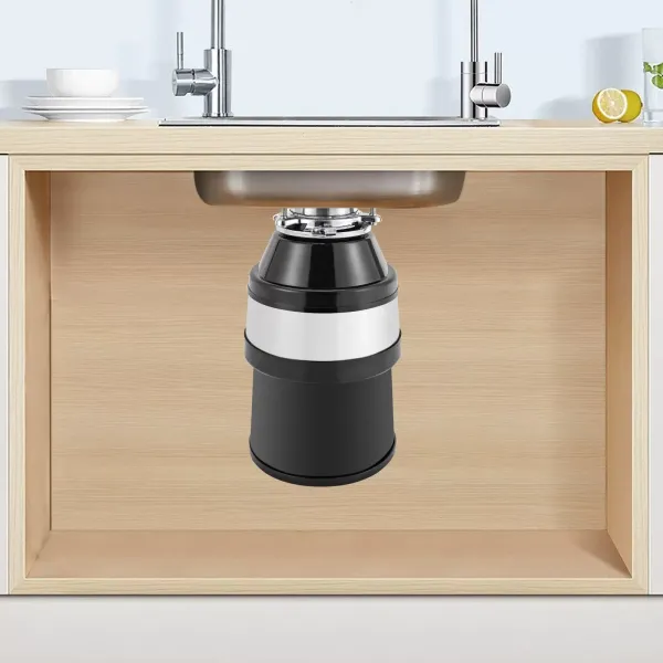 Garbage Disposer Continuous Feed Food Waste Disposer Food Garbage Disposal Machine with 560W Pure Copper Motor Leakproof 3500RPM for Home Kitchen