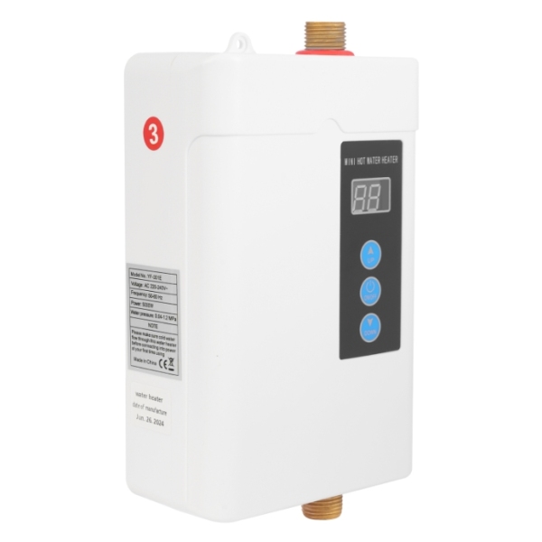 5000W 220V Constant Temperature Kitchen Water Heater (without plug) - White 5000W 220V Constant Temperature Kitchen Water Heater (without plug) - White