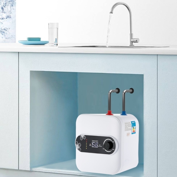 Mini Electric Tankless Water Heater 1500W 220V 8L with LED Temperature Indicator for Kitchen and Bathroom Quick Heating Mini Electric Tankless Water Heater 1500W 220V 8L with LED Temperature Indicator for Kitchen and Bathroom Quick Heating