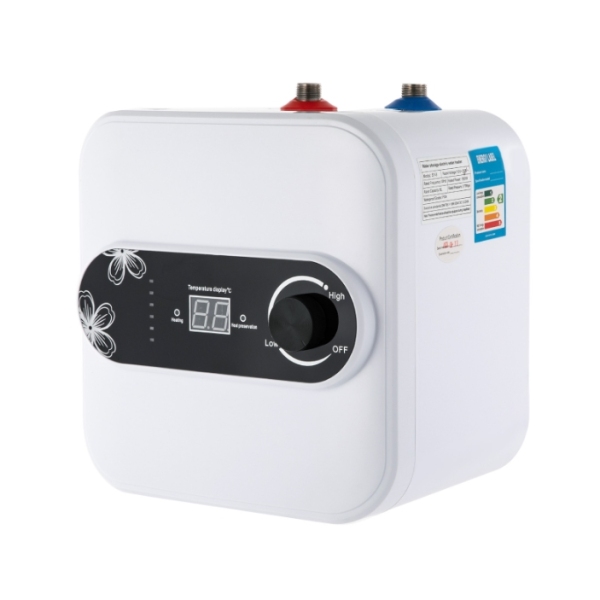 Mini Electric Tankless Water Heater 1500W 220V 8L with LED Temperature Indicator for Kitchen and Bathroom Quick Heating