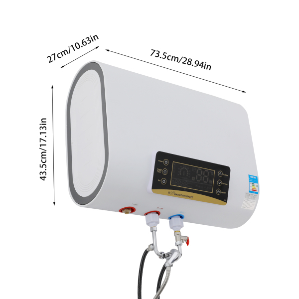 CNCEST 2000W Electric Hot Water Heater 50L Tank Wall-mounted Water Heater