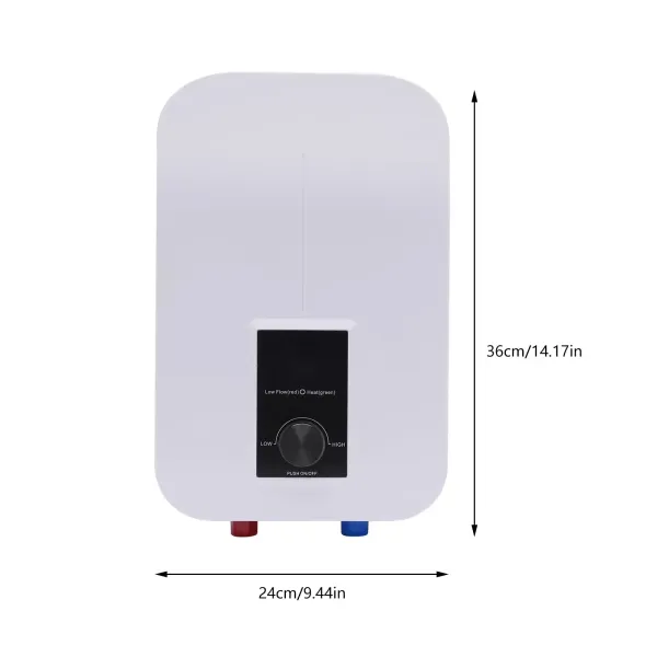 Mini Instant Kitchen Water Heater 6500W, Tankless Shower Water Heater 220V Mini Low Pressure Tank