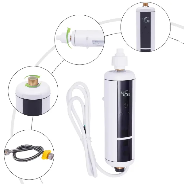 Instantaneous water heater, LED display Mini instantaneous water heater 3500 W