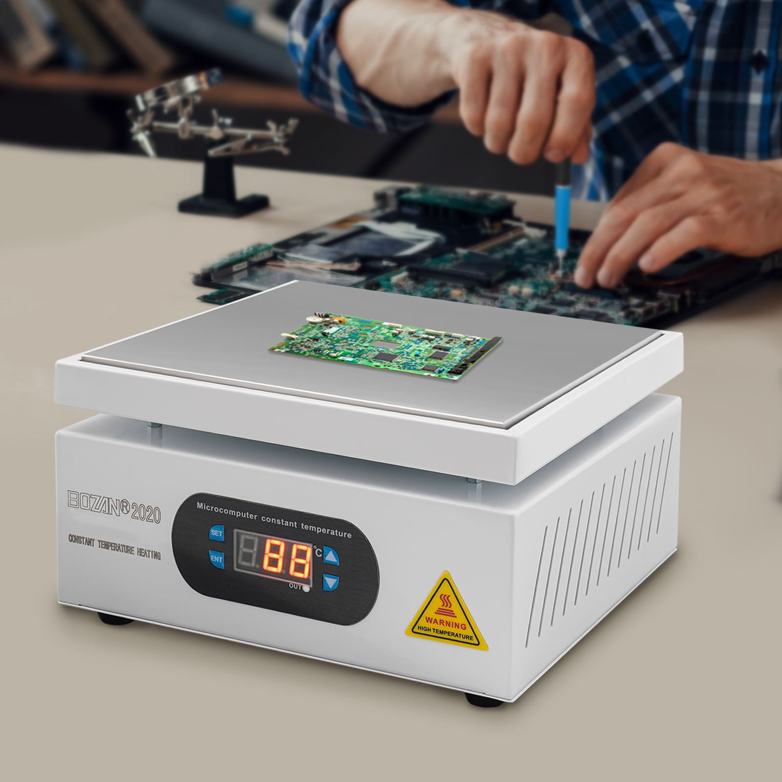 700W Electric Soldering Hot Plate Microcomputer Electric Hot Plate Preheating Welder Hot Plate Used For Splitting Repairing Cell Phone Screens