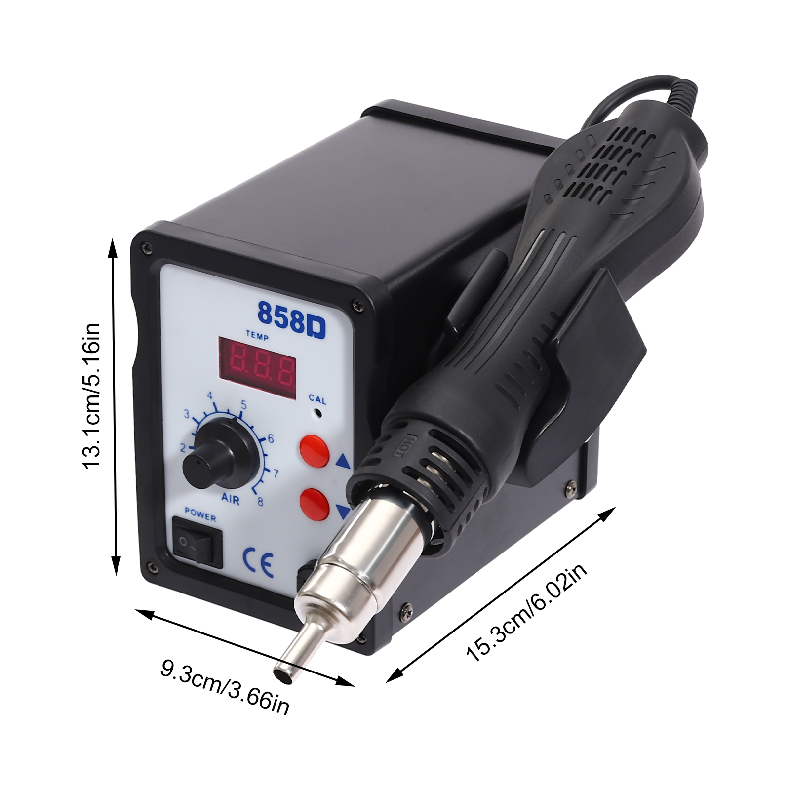 Digital Display Hot Air Gun with Adjustable Temperature, Portable Hot Air Gun, 700W